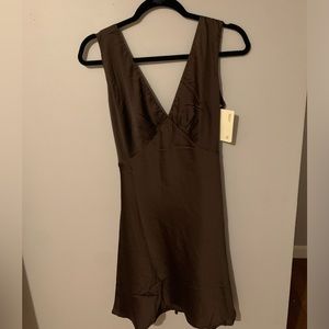 Peppermayo Audrey Vintage Slip Dress Choc Brown